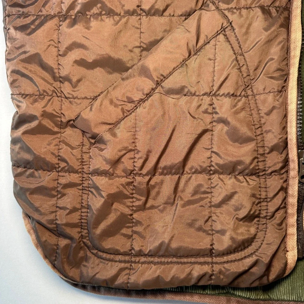 Vintage Chevignon Reversible Quilted Vest XXL Corduroy Hunting 90s‎ Gorpcore